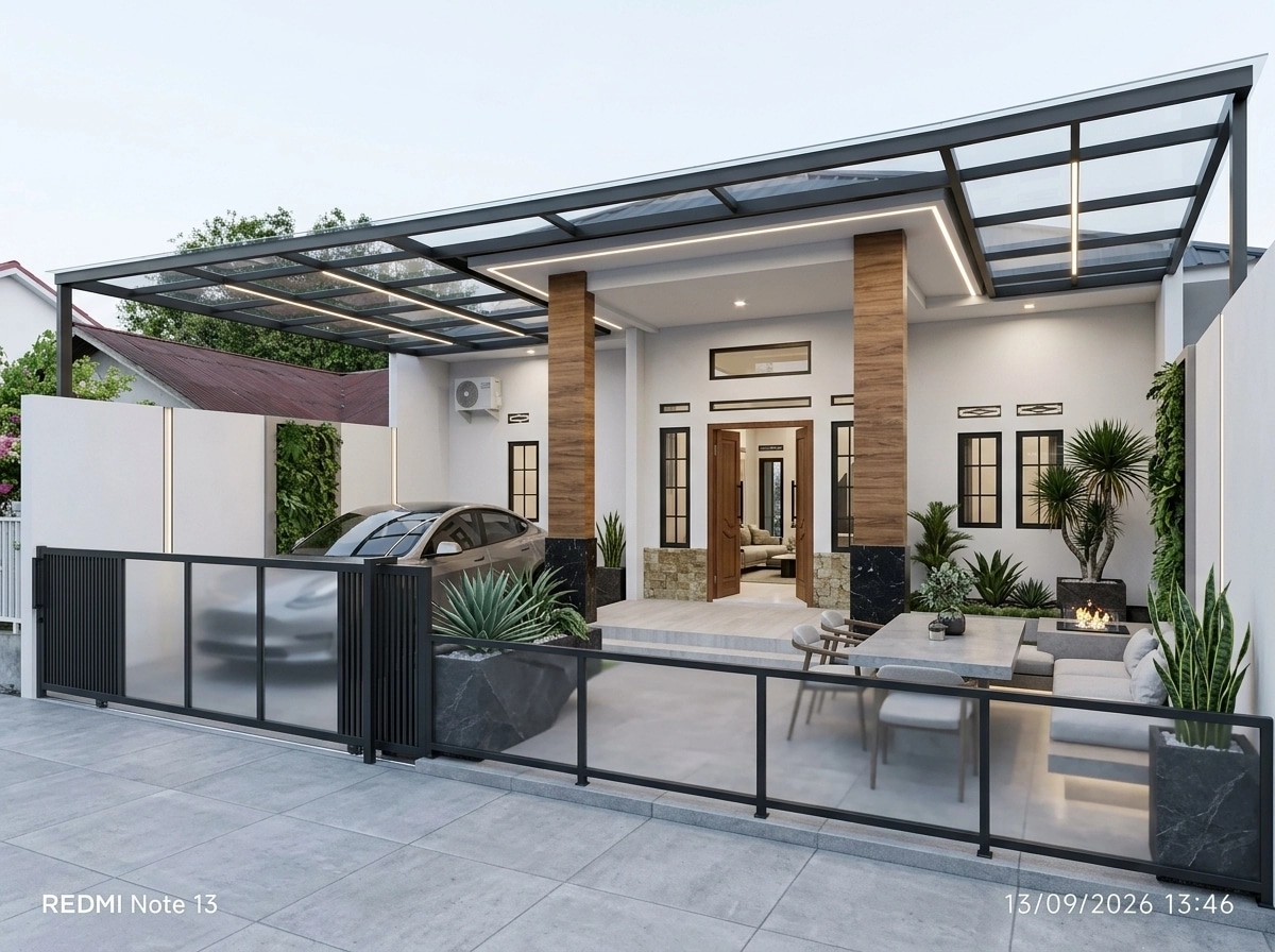 Interior design in Minimalism style — terrace by GenRoom AI