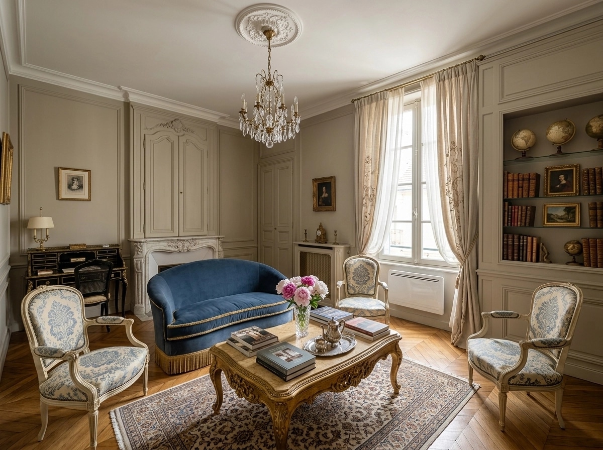 Interior design in French Parisian style — Living Room by GenRoom AI