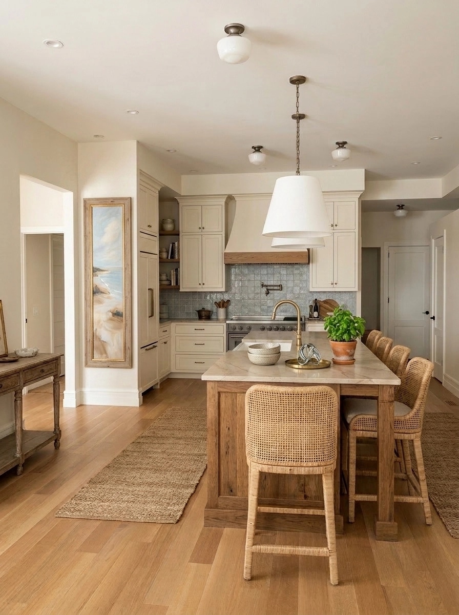 Interior design in Coastal / Hamptons style — Kitchen by GenRoom AI