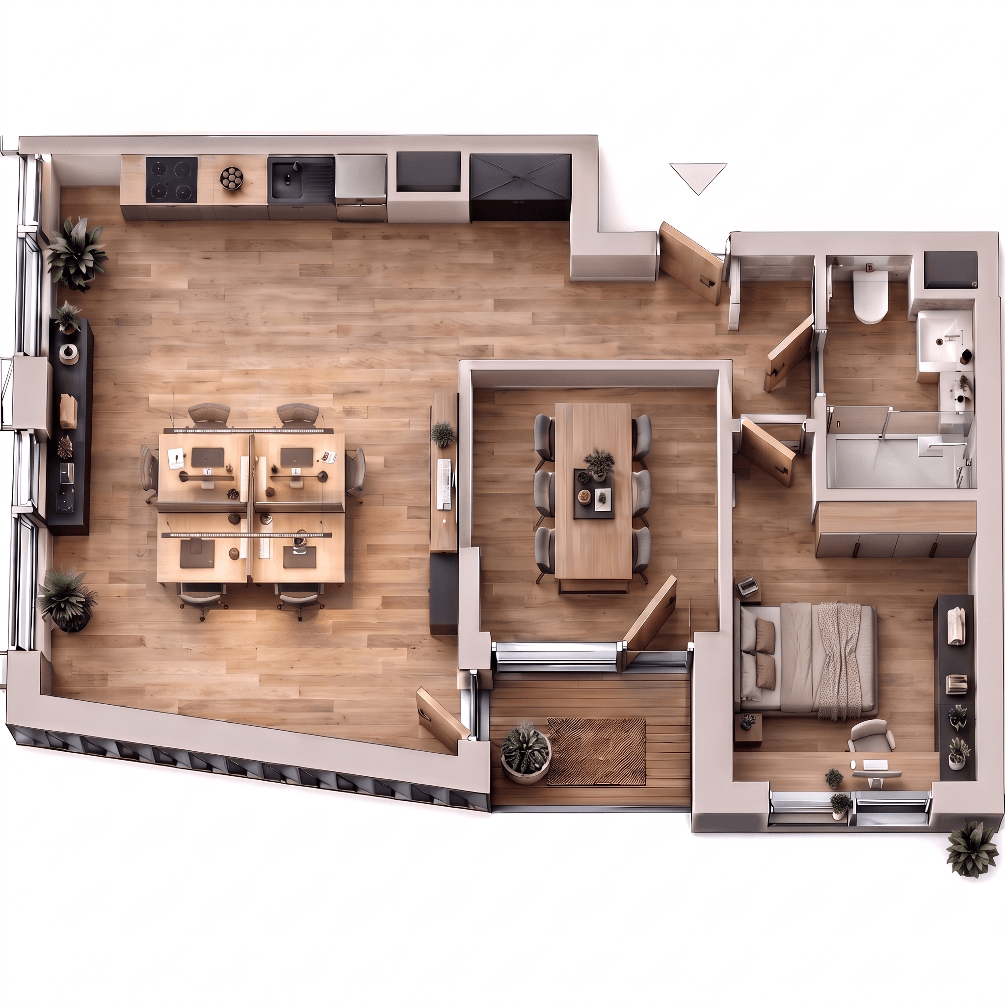 Interior design in Contemporary style — Living Room by GenRoom AI