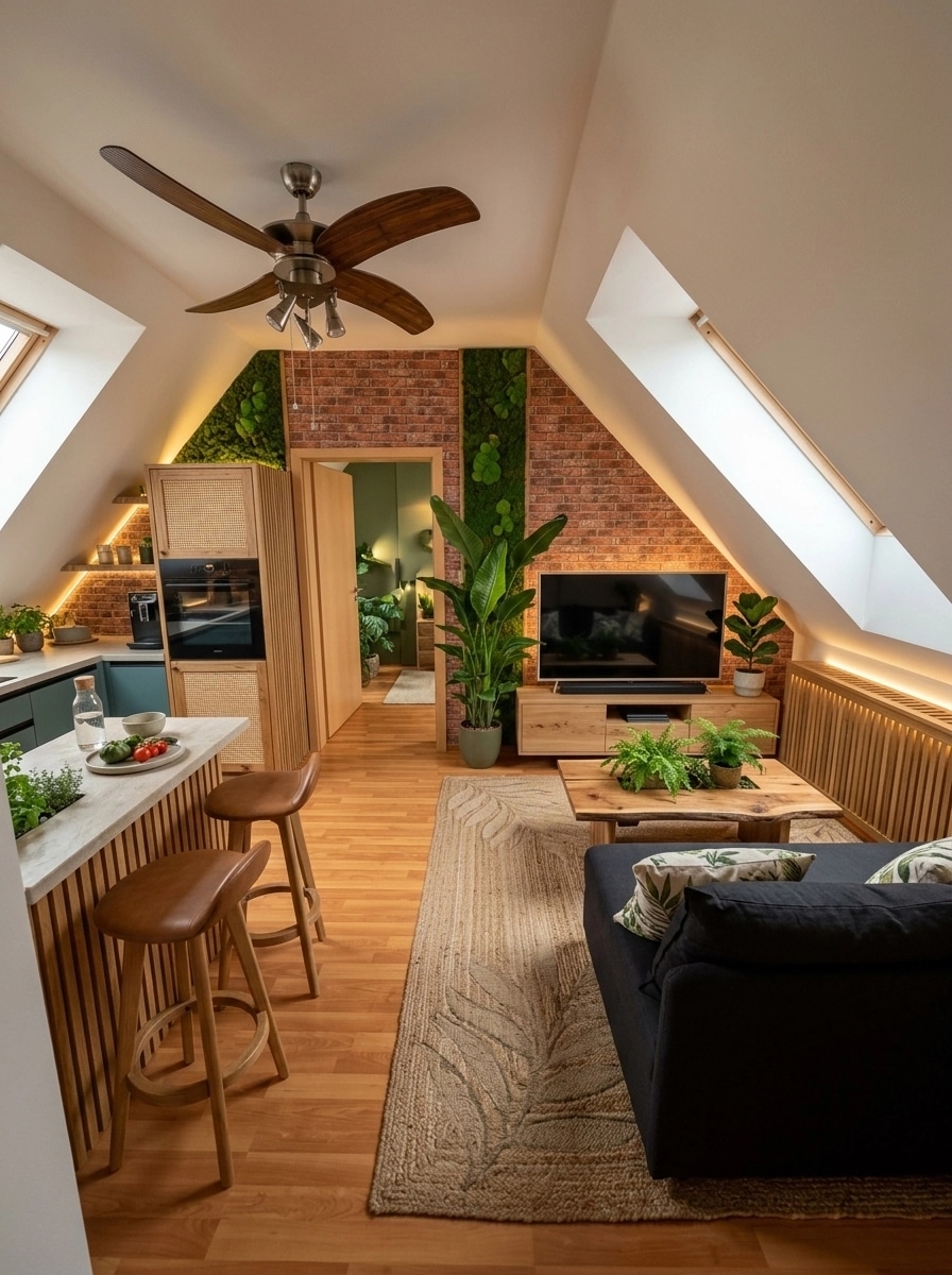 Interior design in Biophilic style — Living Room by GenRoom AI