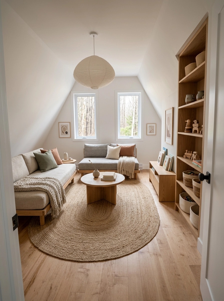 Japandi Kids Room design — interior photo by GenRoom AI