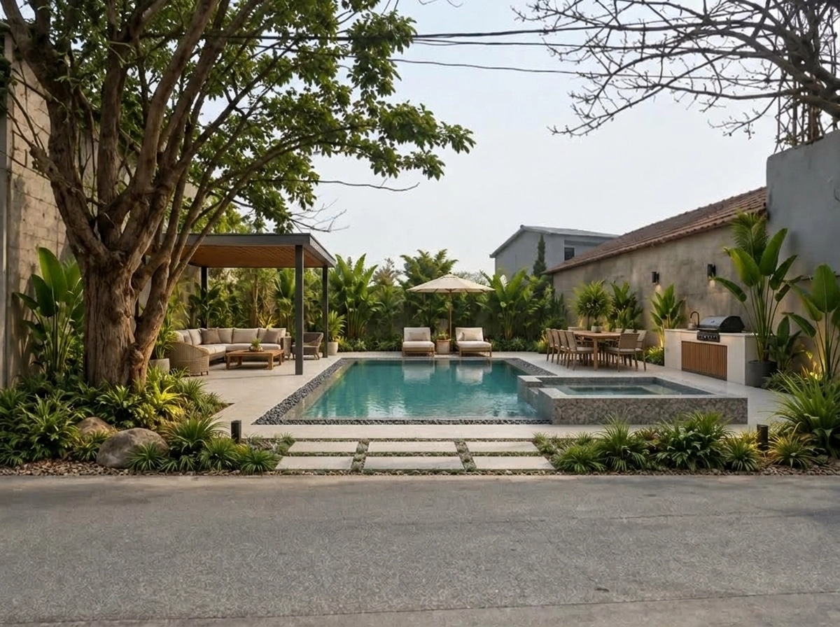 Landscape design in Minimalist Yard style — Yard by GenRoom AI