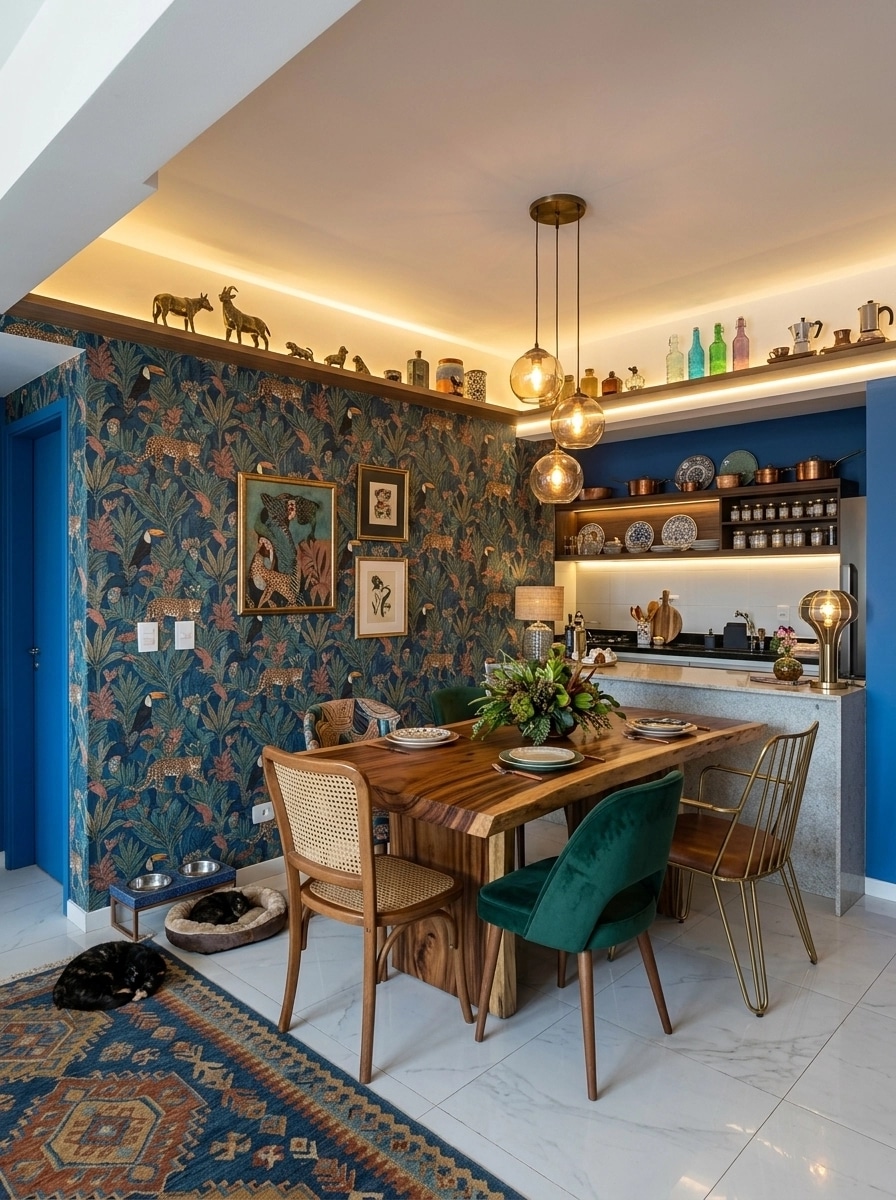 Interior design in Eclectic style — dining_room by GenRoom AI