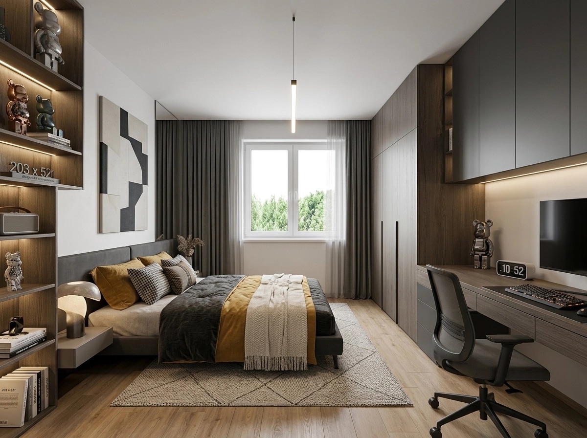 Interior design in Contemporary style — Bedroom by GenRoom AI