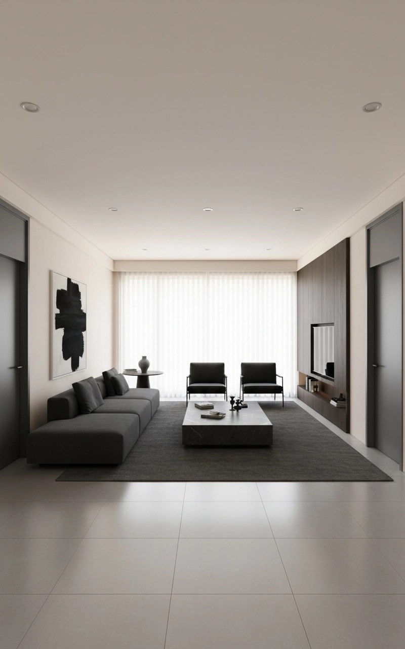 Minimalism Living Room design — interior photo by GenRoom AI
