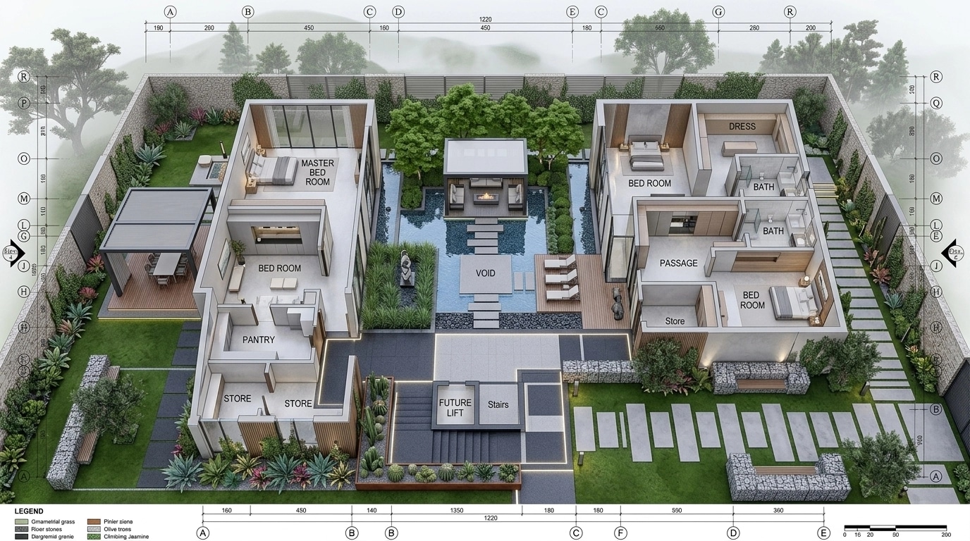 Landscape design in Contemporary Yard style — Yard by GenRoom AI