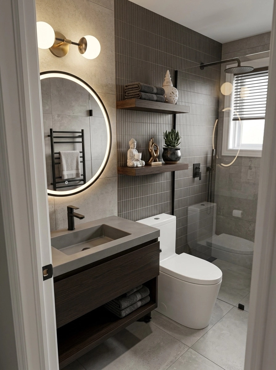 Interior design in Contemporary style — Bathroom by GenRoom AI
