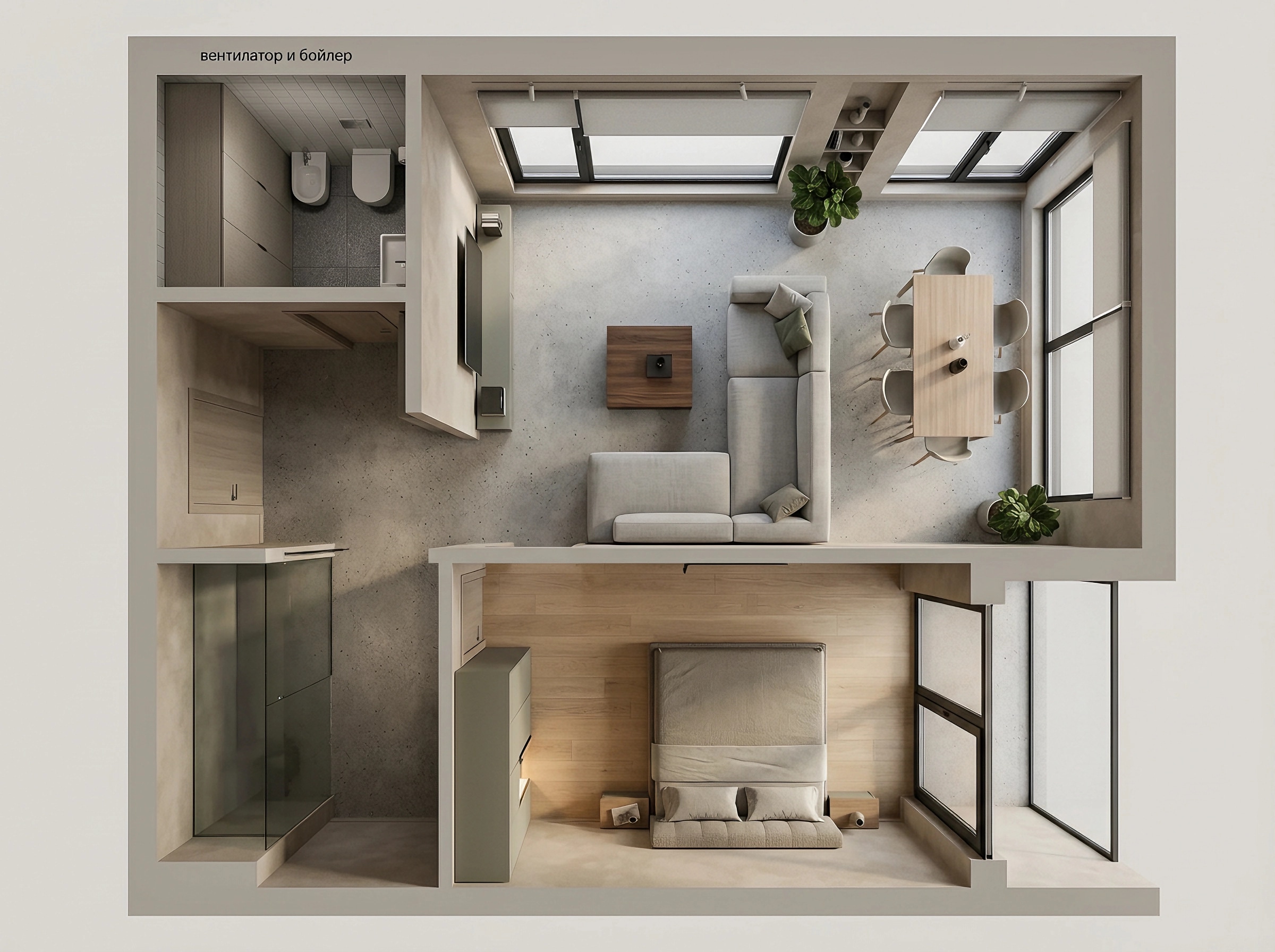 Interior design in Contemporary style — Living Room by GenRoom AI