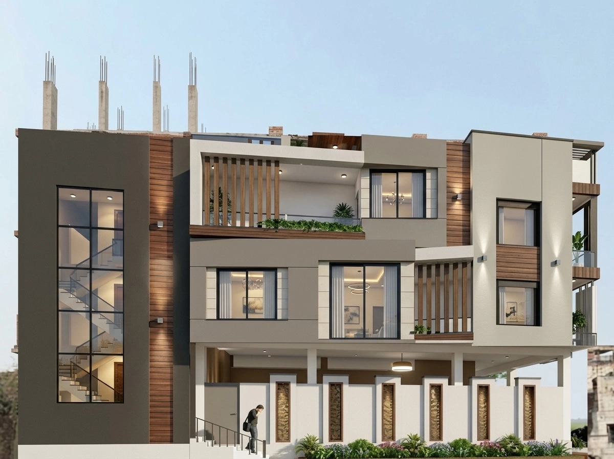 Contemporary Facade Facade design — facade photo by GenRoom AI
