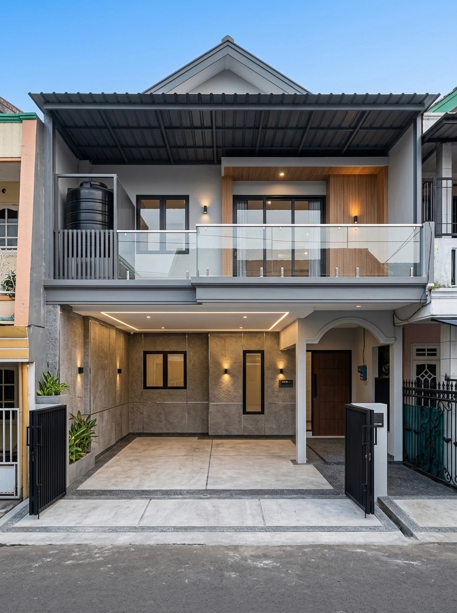 Contemporary Facade Fachada design — facade photo by GenRoom AI
