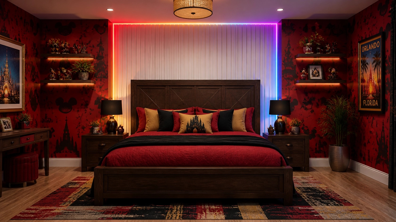 Maximalist Bedroom design — interior photo by GenRoom AI