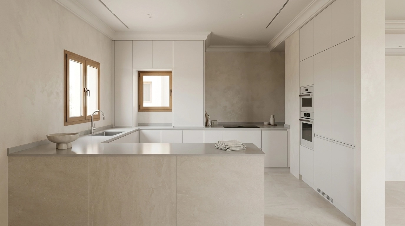 Minimalism Kitchen design — interior photo by GenRoom AI