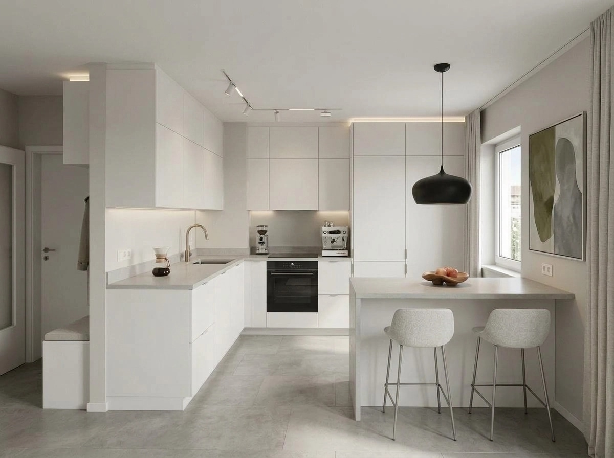 Minimalism Kitchen design — interior photo by GenRoom AI