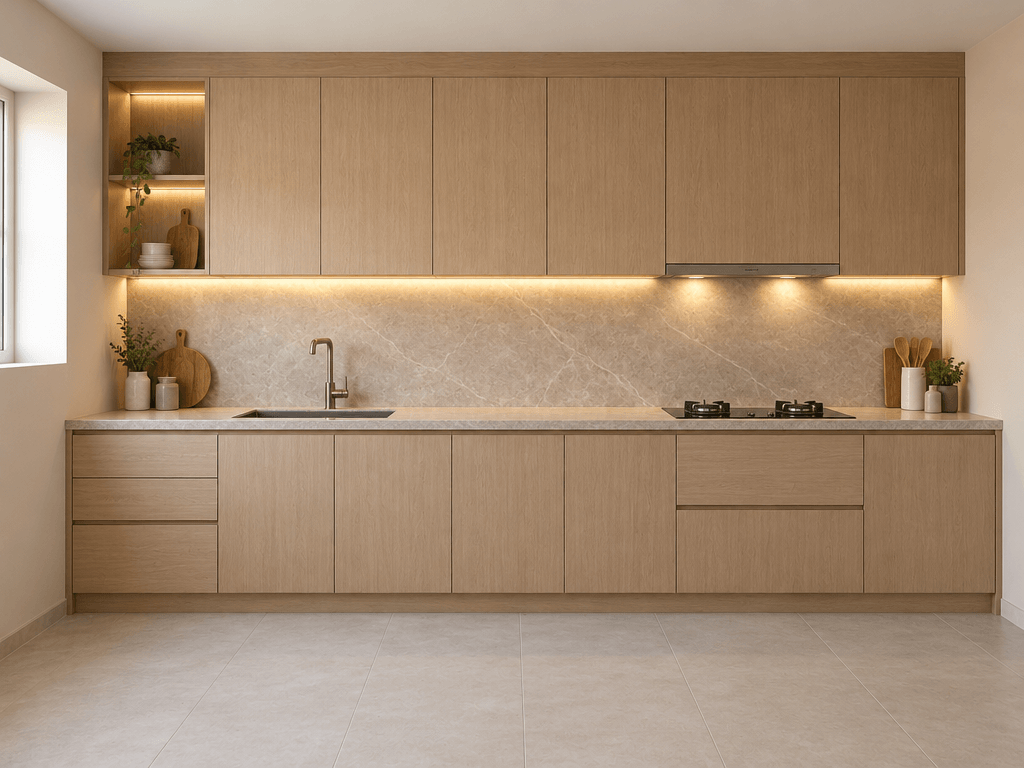 Design d'intérieur en style Japandi — Cuisine par GenRoom AI