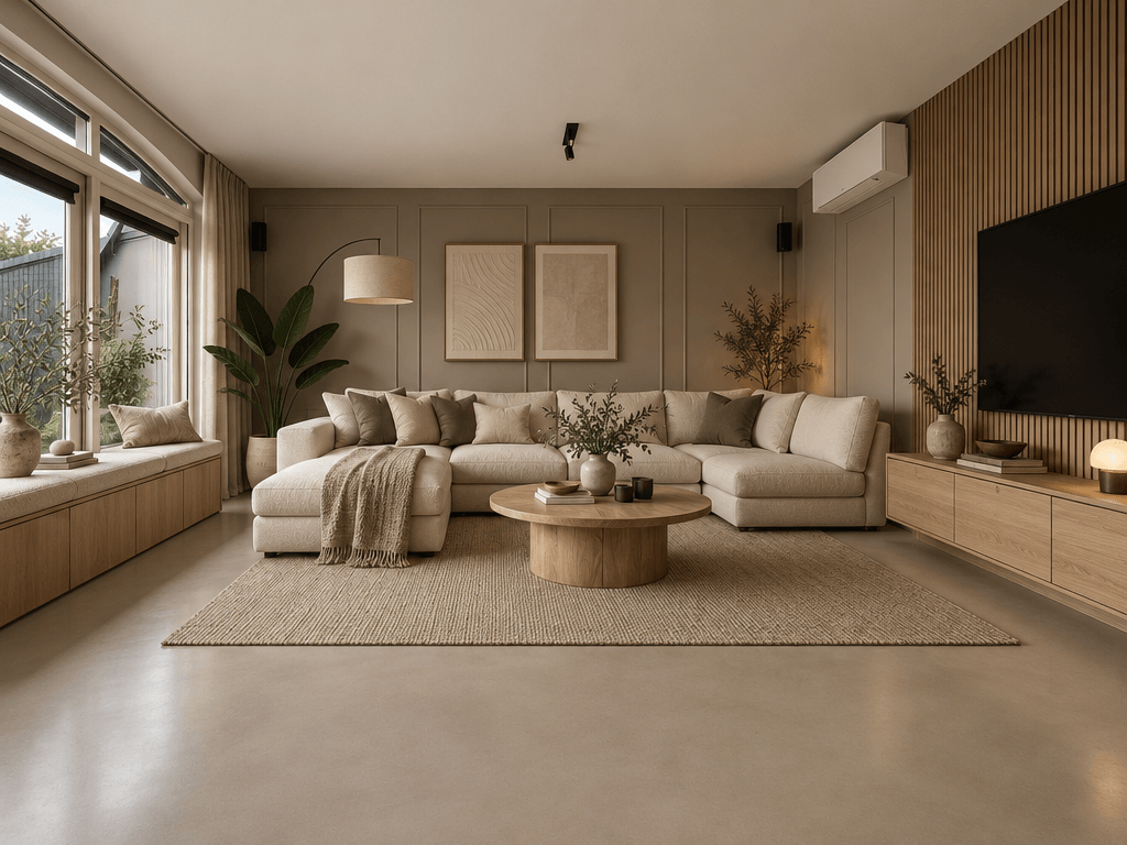 Living Room interior in Japandi style — photo by GenRoom AI