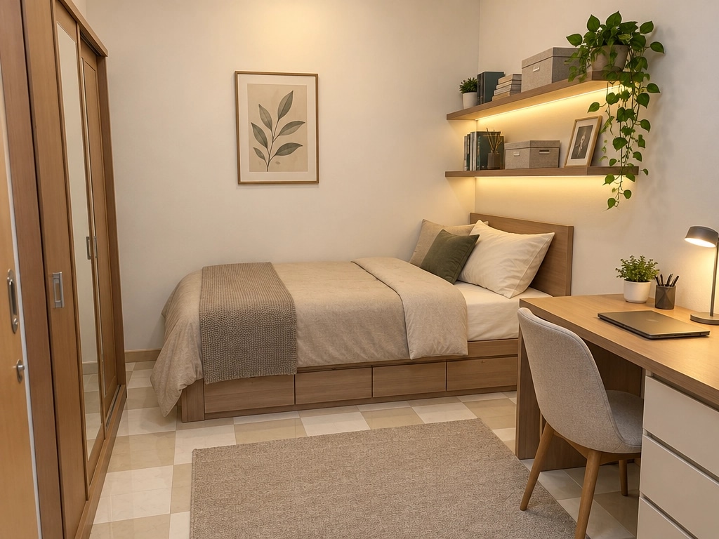 Interior design in Minimalism style — Bedroom by GenRoom AI
