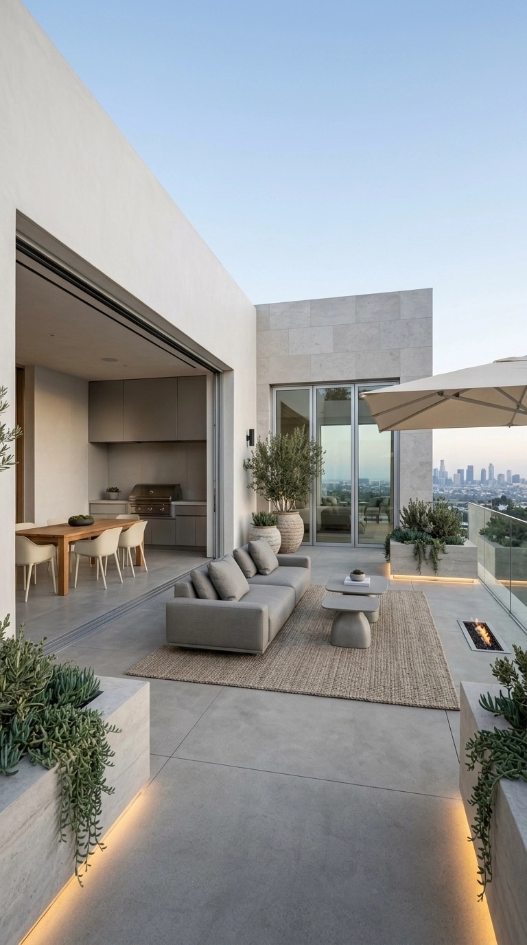 Interior design in Minimalism style — terrace by GenRoom AI