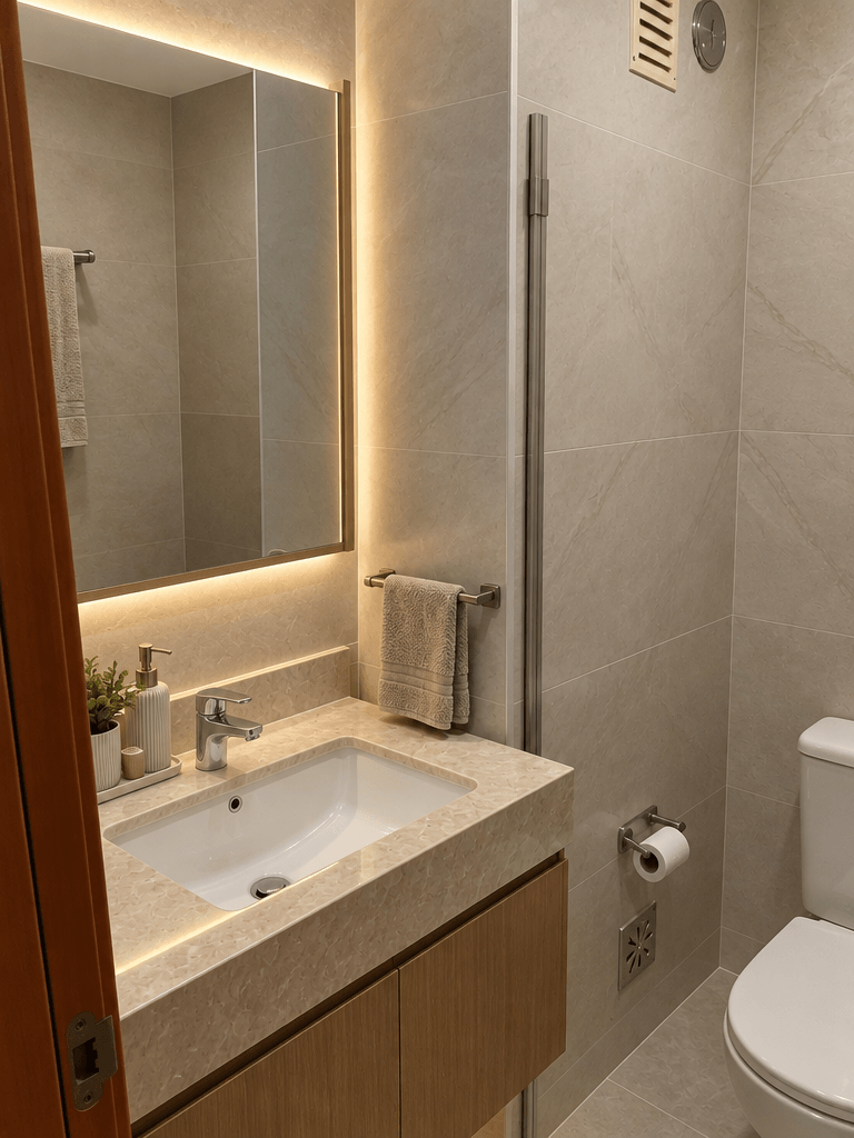 Bathroom interior in no_style style — photo by GenRoom AI