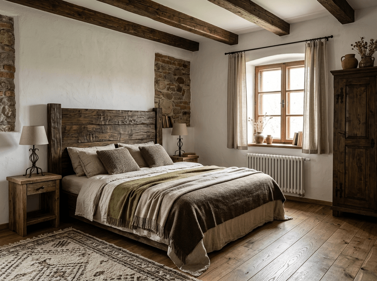 Interior design in Rustic style — Bedroom by GenRoom AI