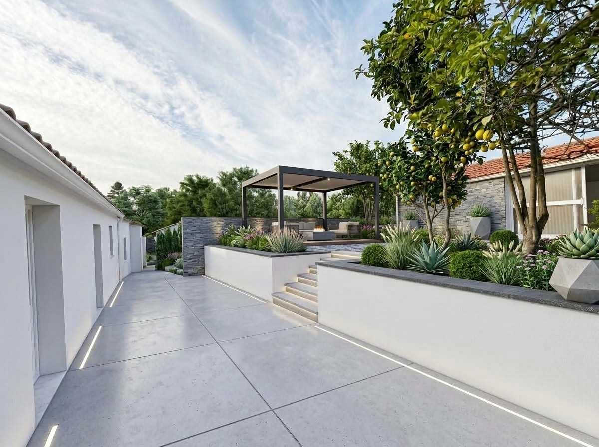 Landscape design in Contemporary Yard style — Yard by GenRoom AI