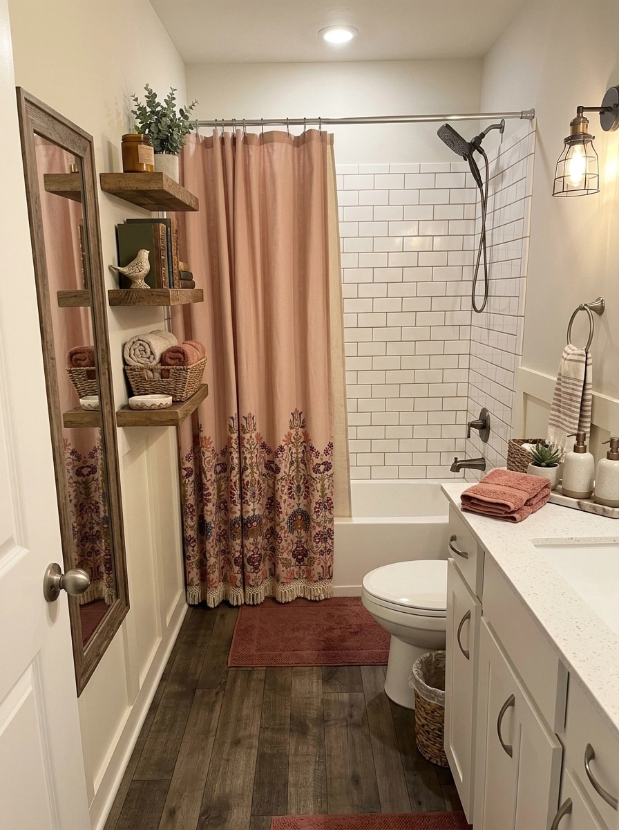Bathroom interior in Modern Farmhouse style — photo by GenRoom AI