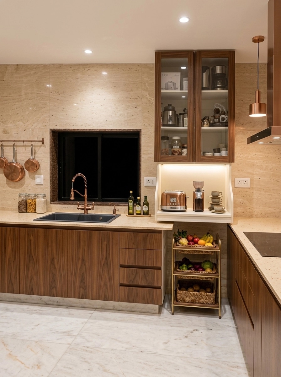 Kitchen interior in Portuguese Modern style — photo by GenRoom AI