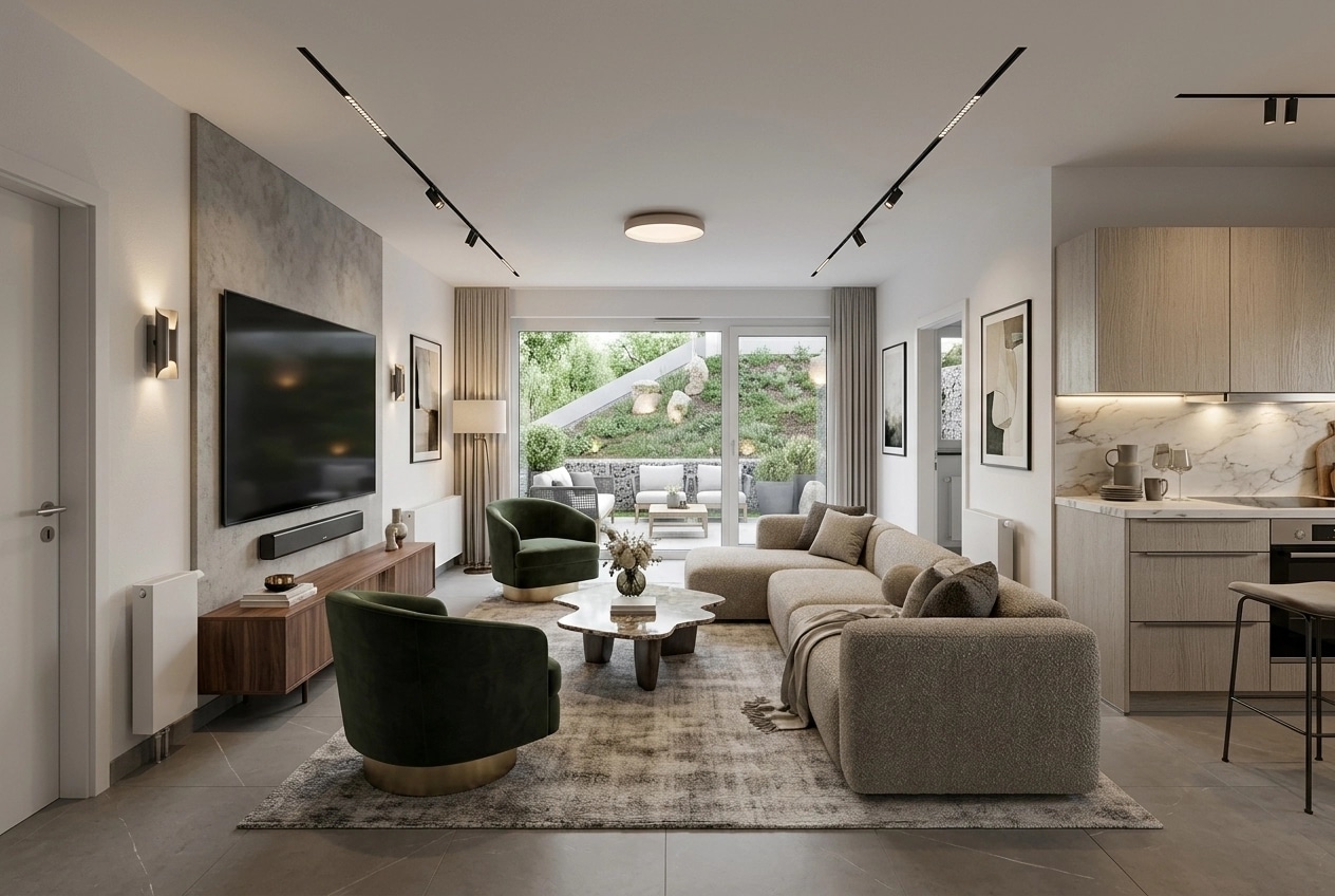 Interior design in Contemporary style — Living Room by GenRoom AI
