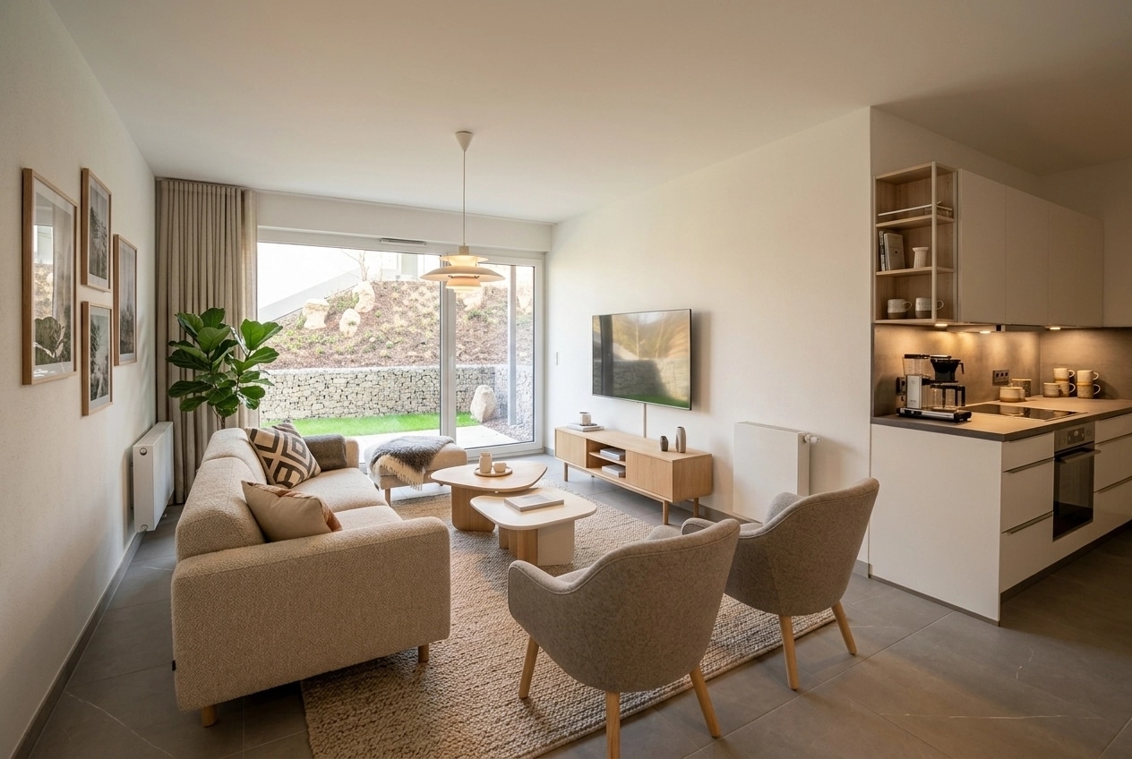 Scandinavian Living Room design — interior photo by GenRoom AI