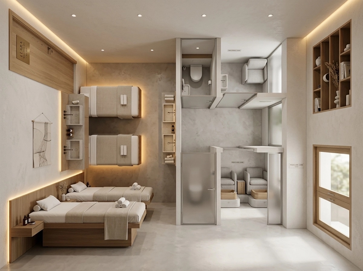 Interior design in Minimalism style — spa by GenRoom AI