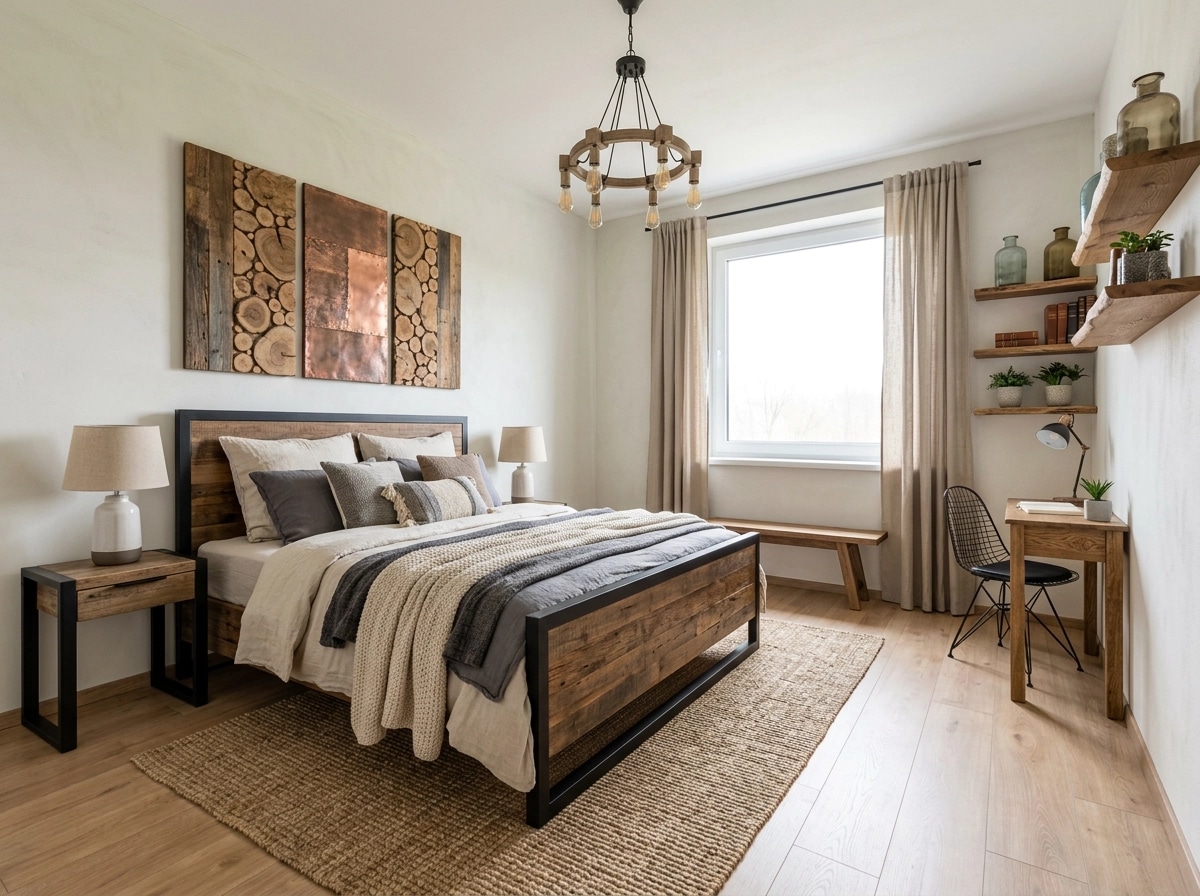 Interior design in Rustic style — Bedroom by GenRoom AI