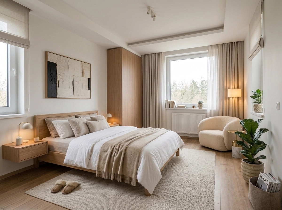 Contemporary Bedroom design — interior photo by GenRoom AI