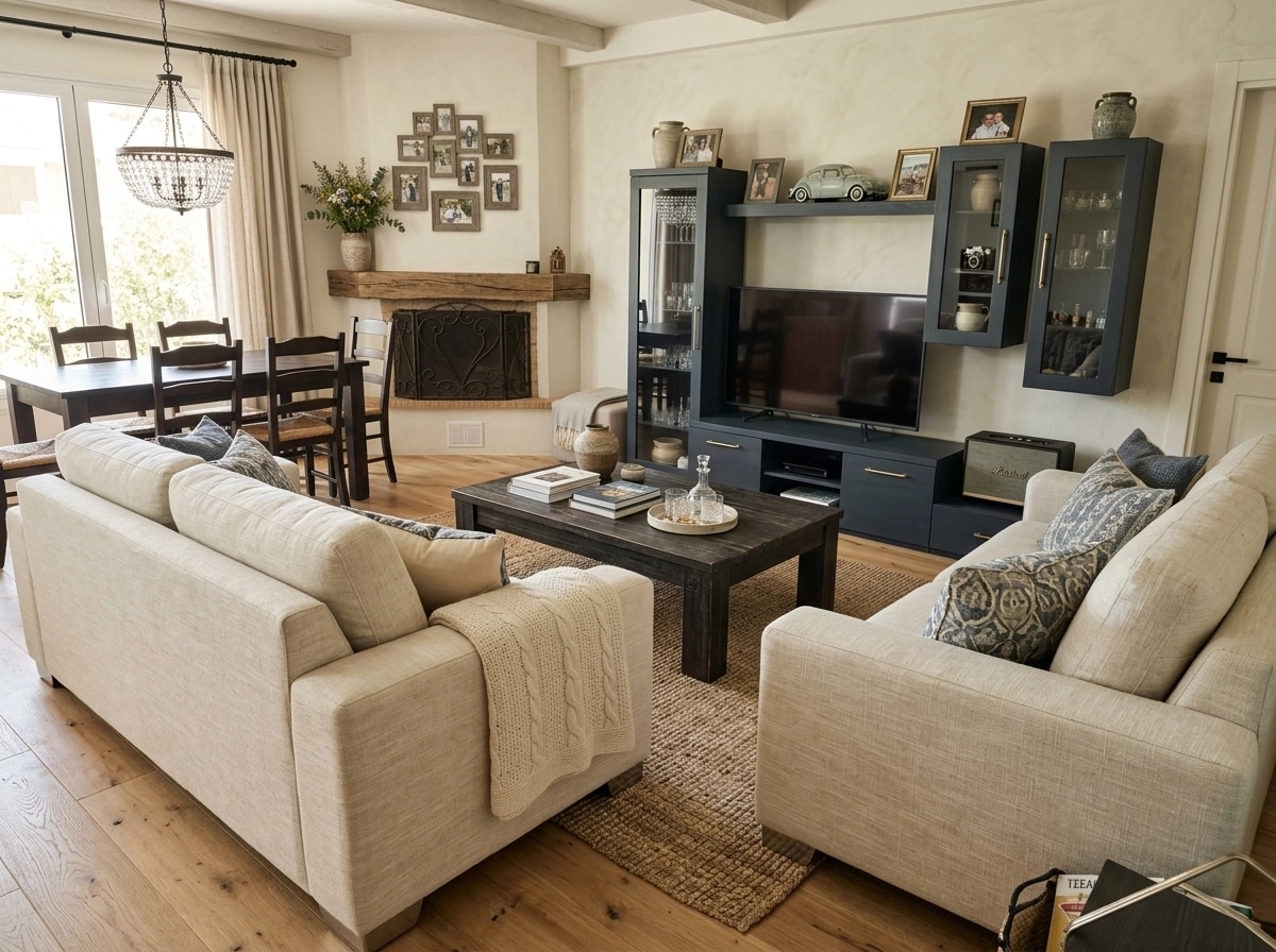 Modern Farmhouse Living Room design — interior photo by GenRoom AI