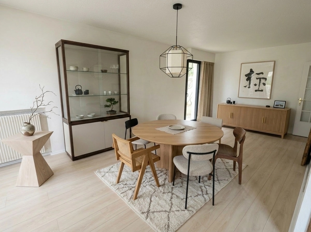 Interior design in Japandi style — dining_room by GenRoom AI