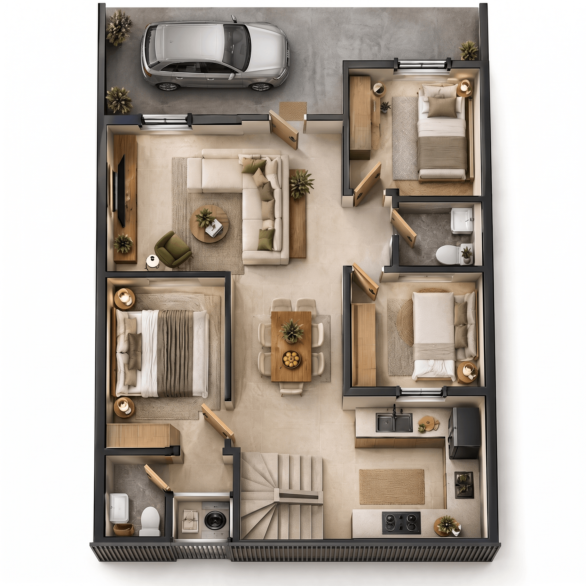 Interior design in Contemporary style — Living Room by GenRoom AI