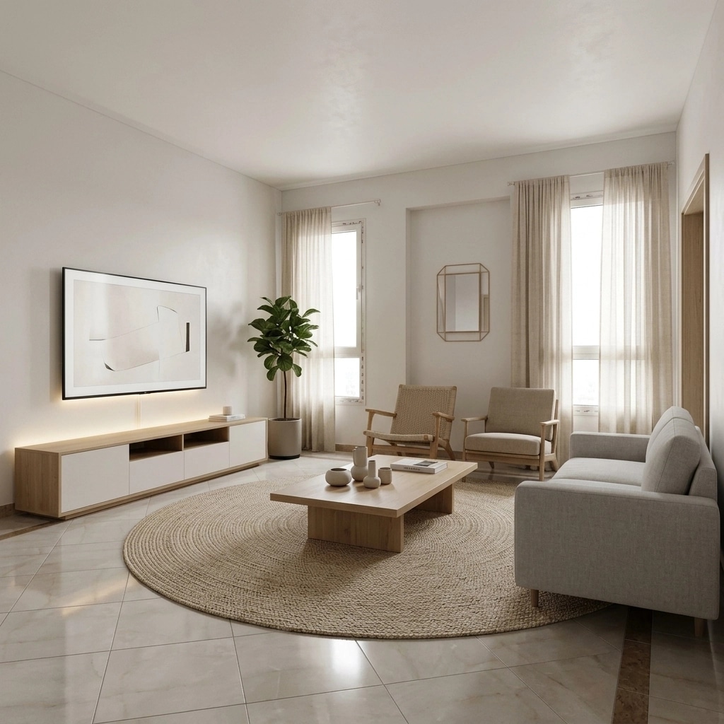 Minimalism Living Room design — interior photo by GenRoom AI