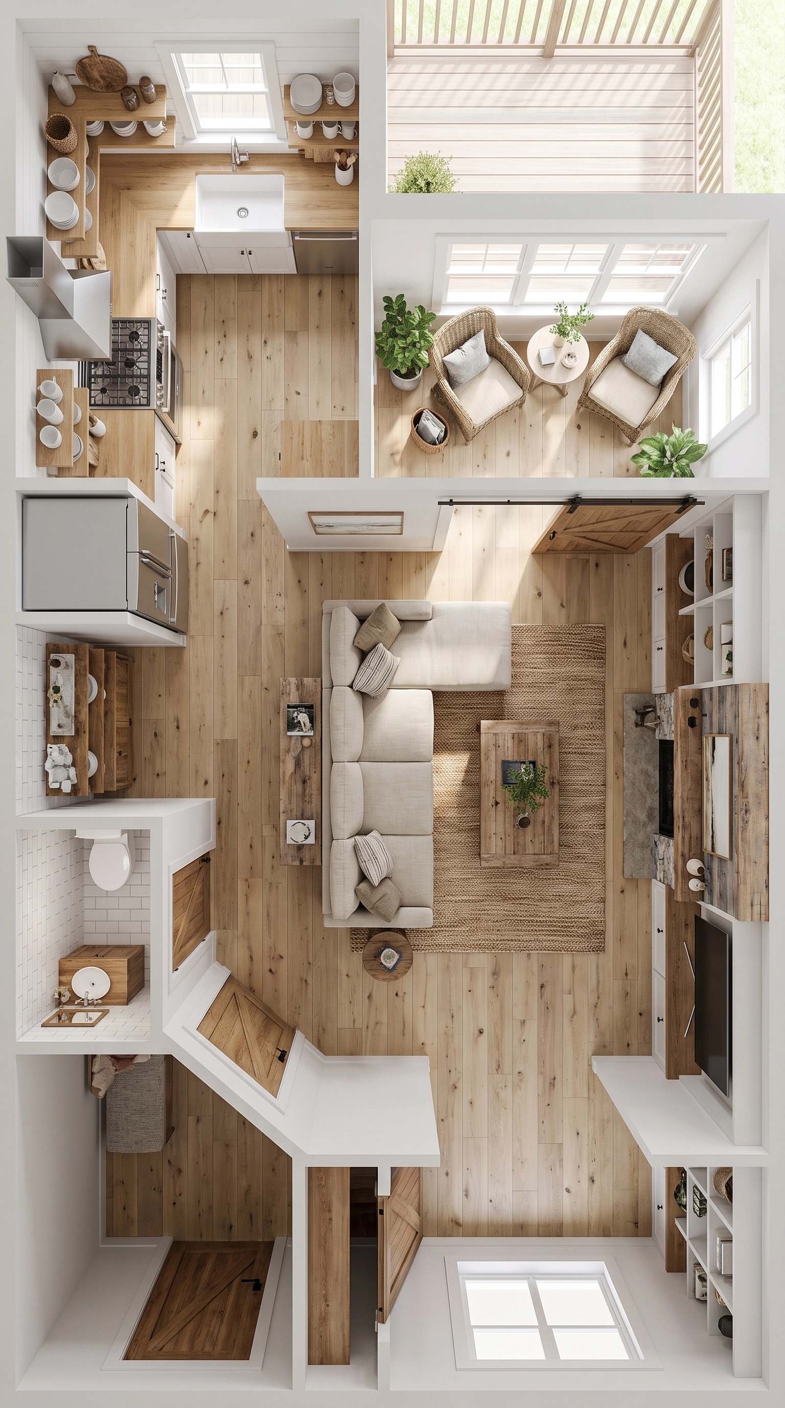 Modern Farmhouse Living Room design — interior photo by GenRoom AI