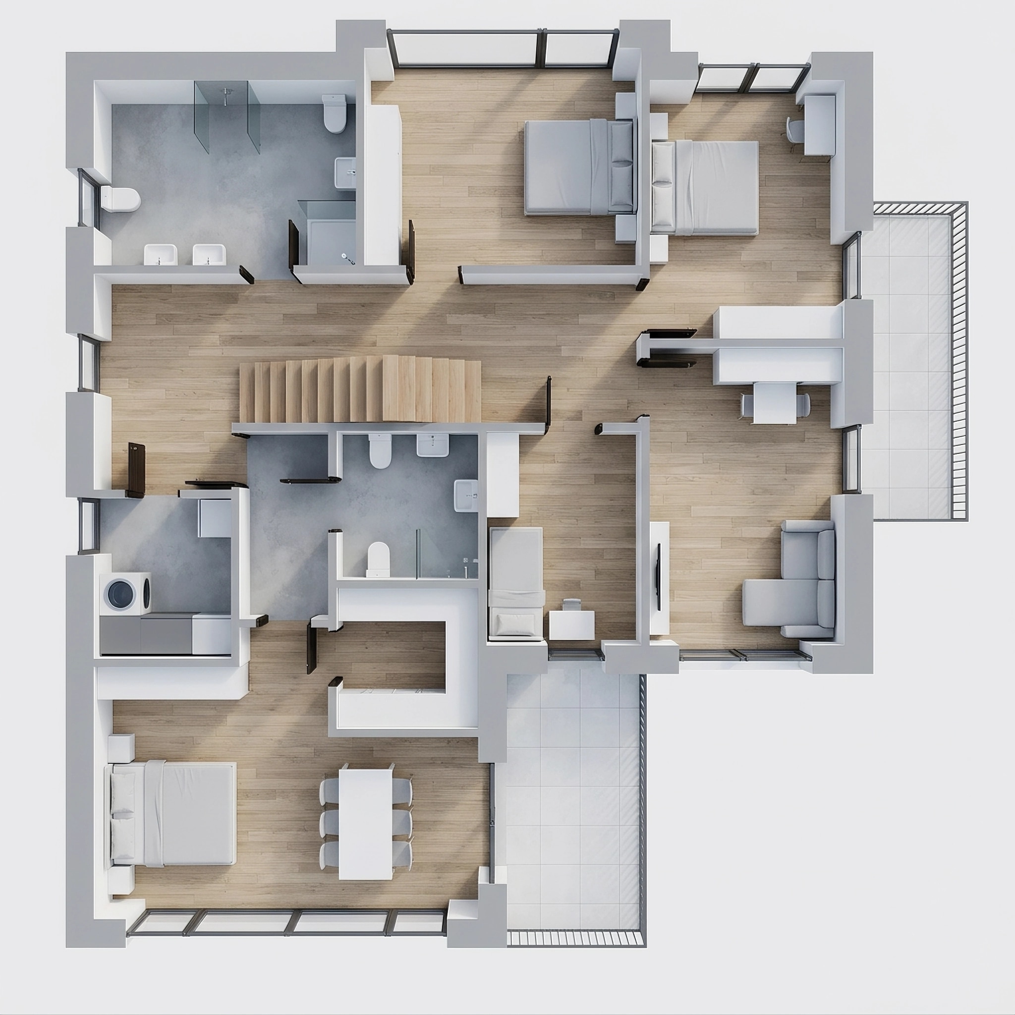 Interior design in Minimalism style — Living Room by GenRoom AI