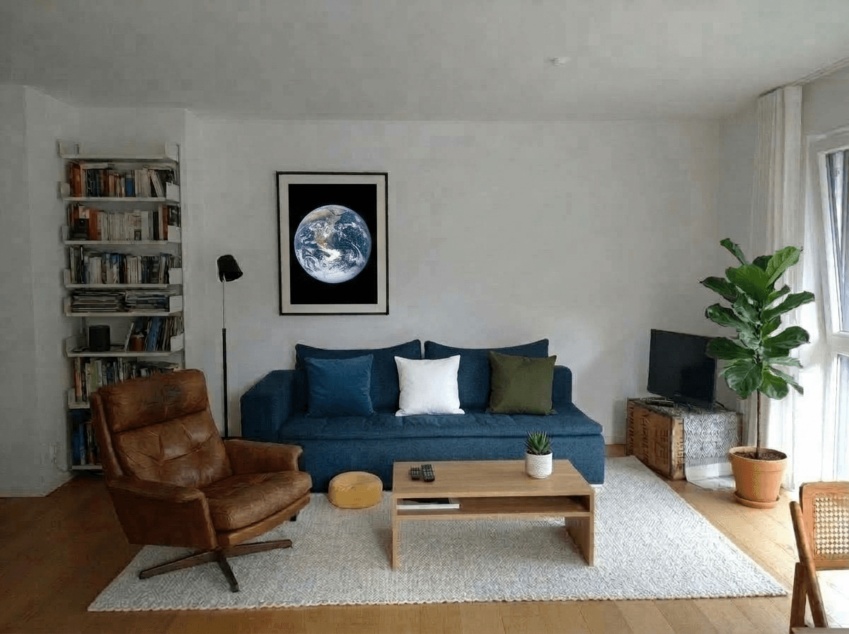 Interior design in Scandinavian style — Living Room by GenRoom AI
