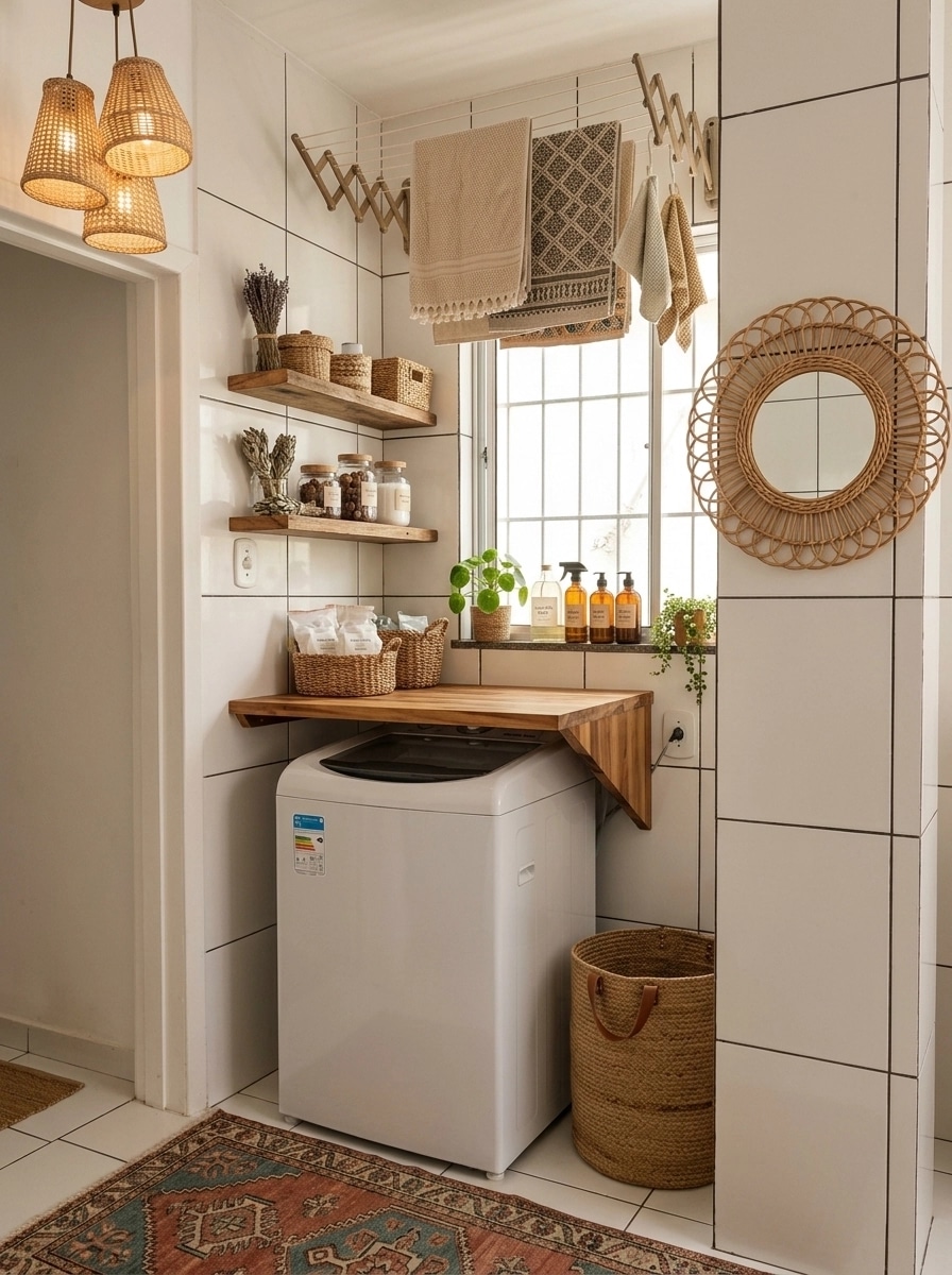Interior design in Bohemian style — laundry by GenRoom AI