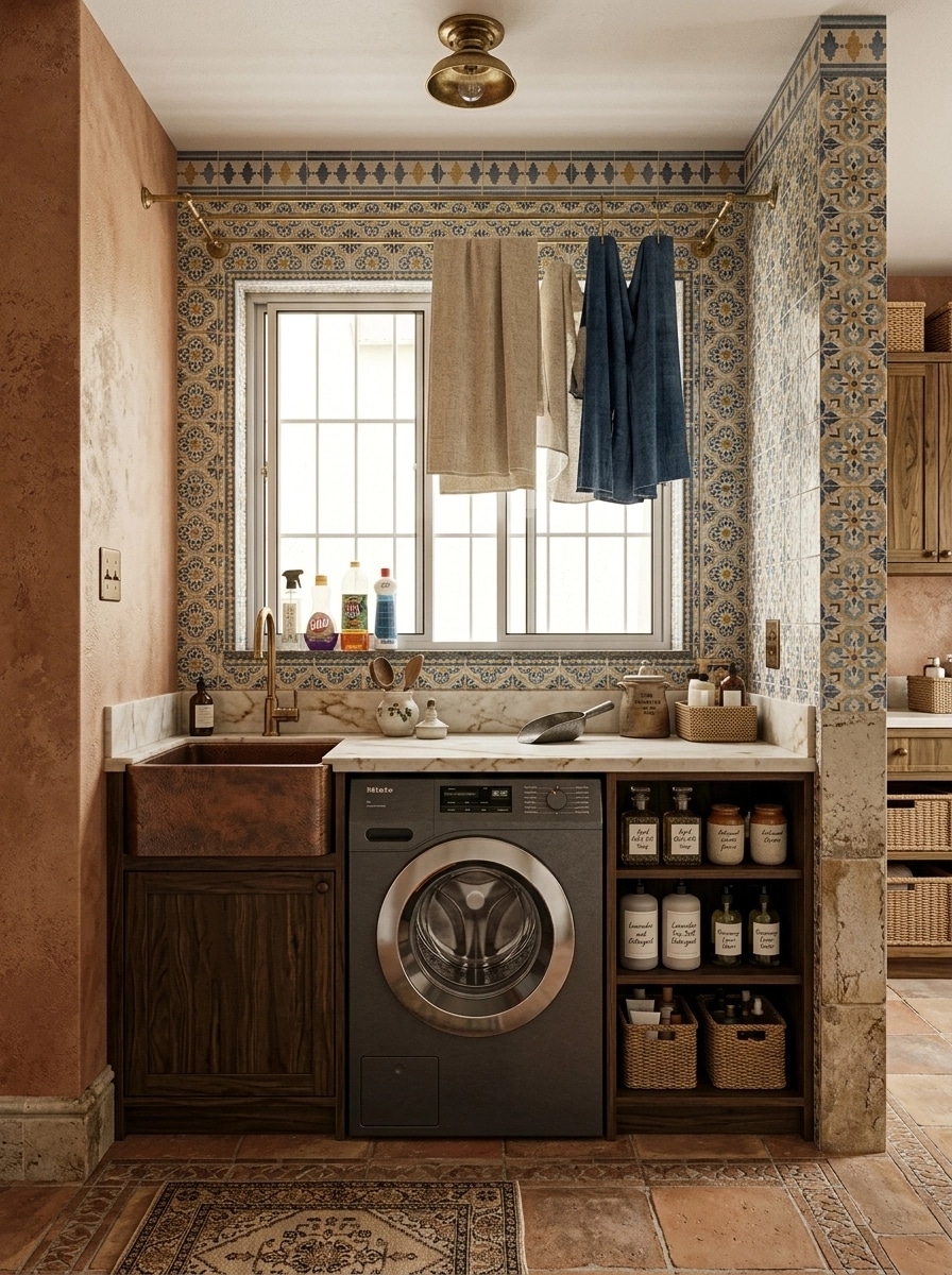Interior design in Mediterranean style — laundry by GenRoom AI