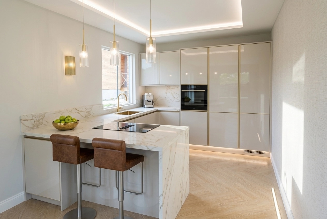 Kitchen interior in Contemporary style — photo by GenRoom AI