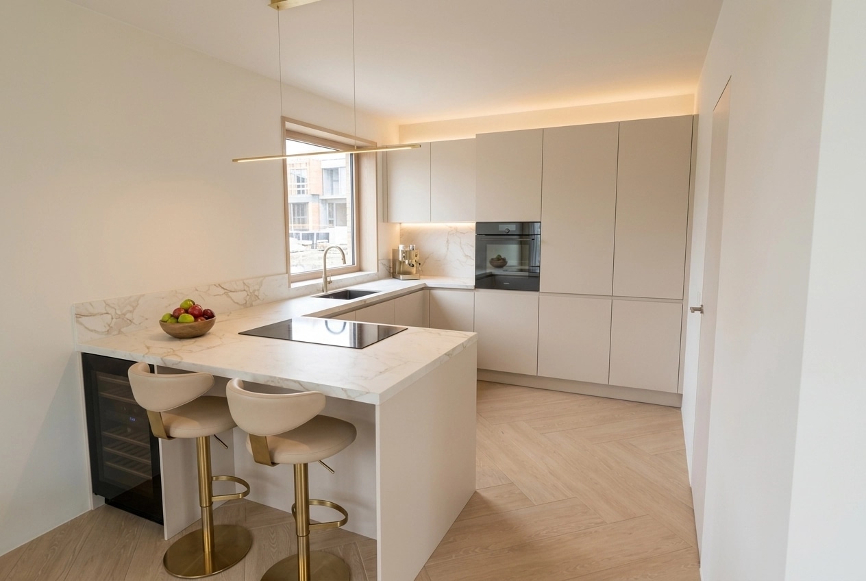 Minimalism Kitchen design — interior photo by GenRoom AI