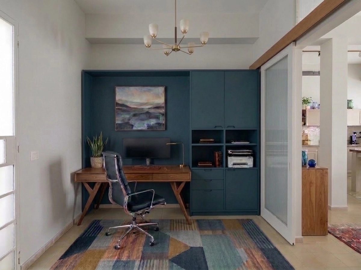 Interior design in Mid-Century Modern style — home_office by GenRoom AI