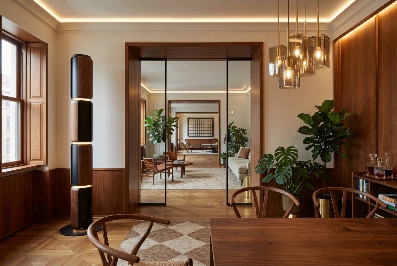Design d'intérieur en style Mid-Century Modern — dining_room par GenRoom AI