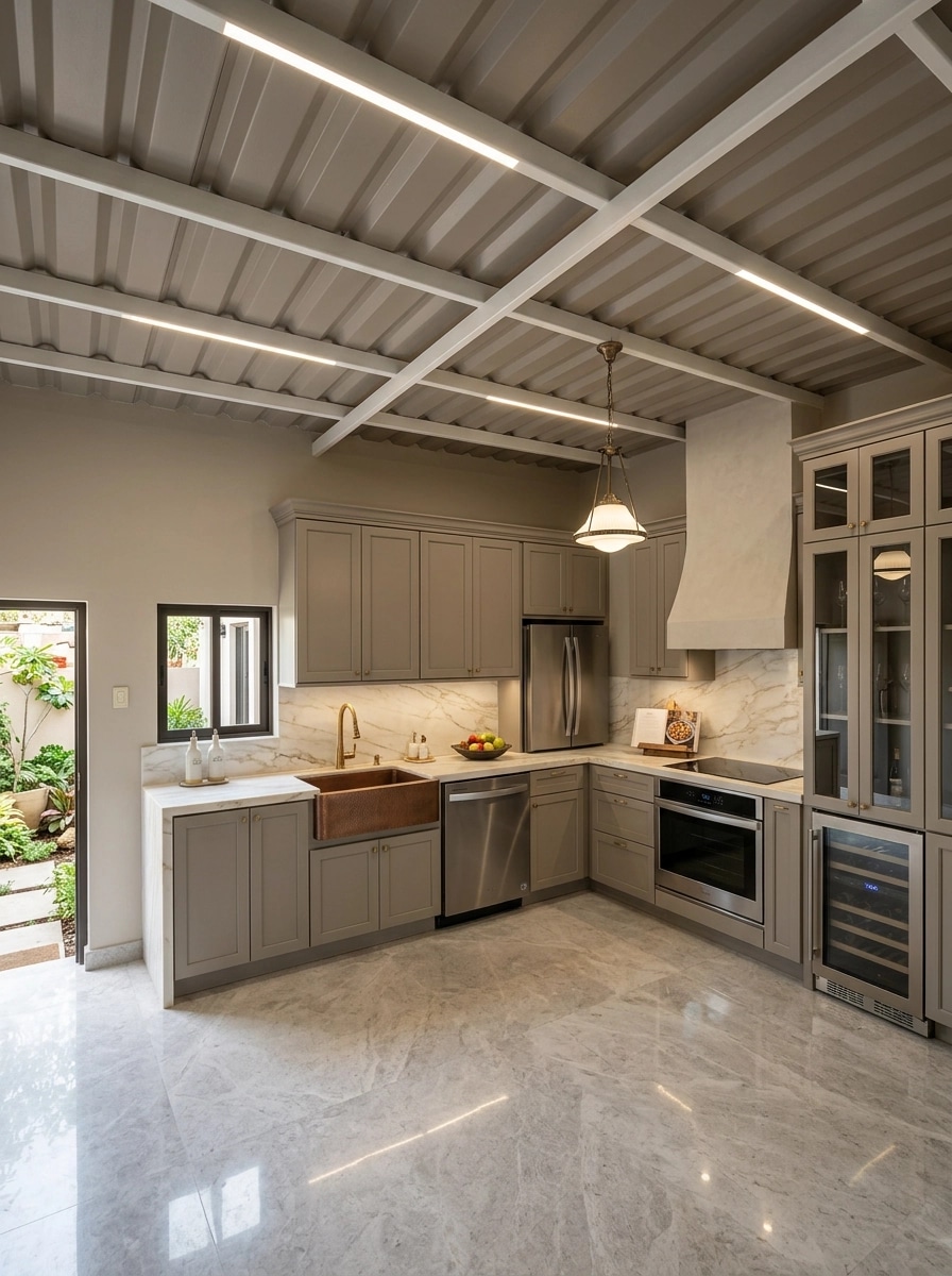 Kitchen interior in Transitional style — photo by GenRoom AI