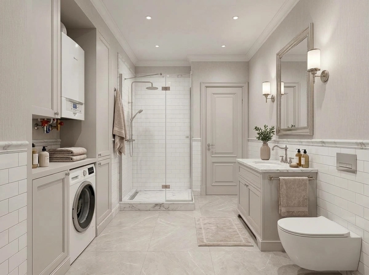 Interior design in Transitional style — Bathroom by GenRoom AI