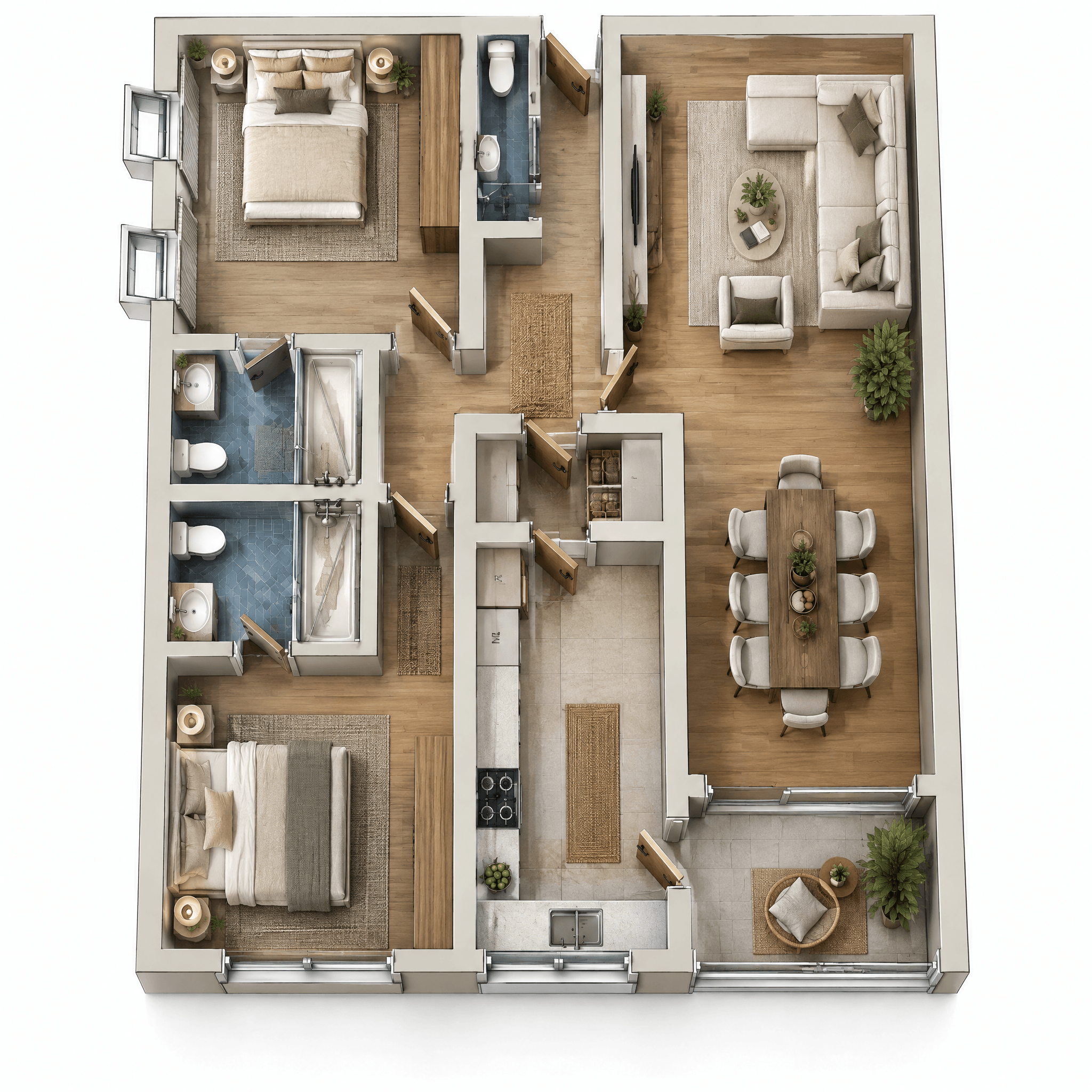 Interior design in Transitional style — Living Room by GenRoom AI