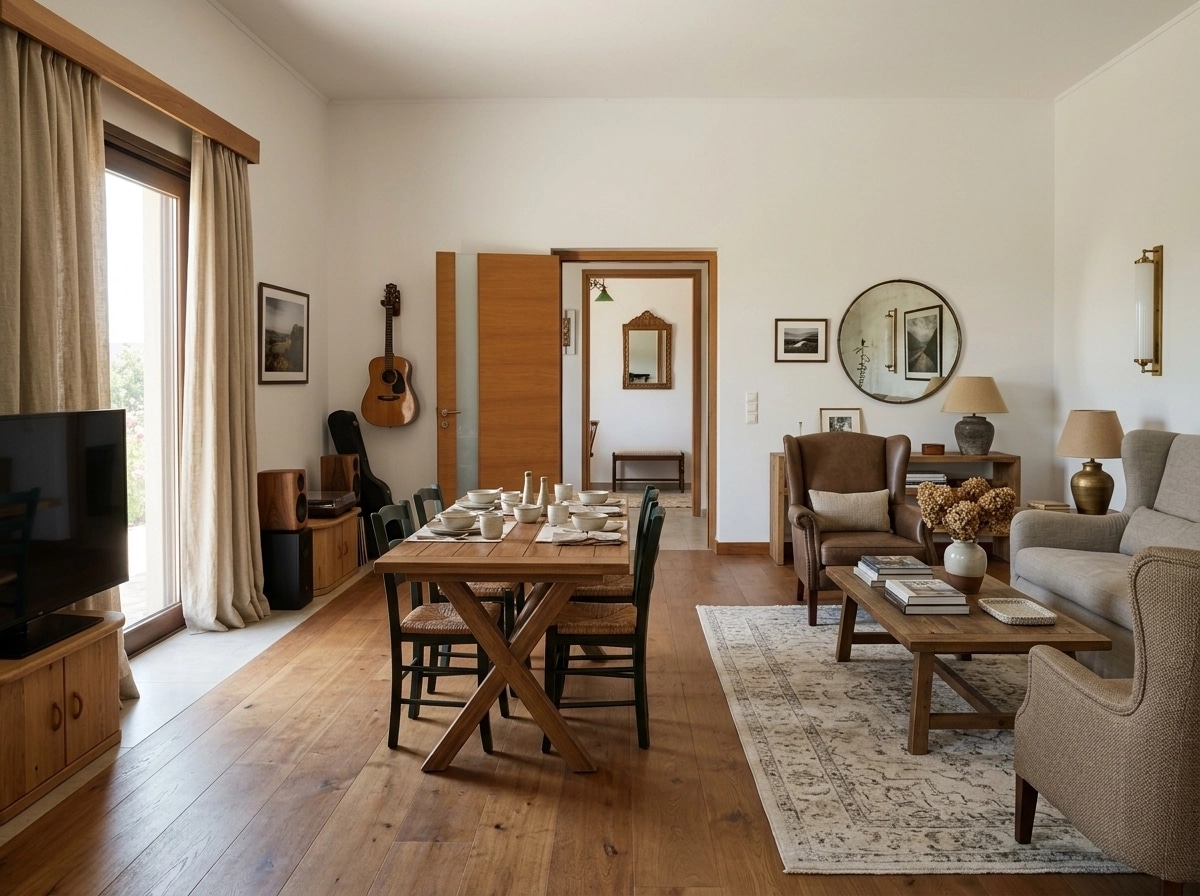 Modern Farmhouse Living Room design — interior photo by GenRoom AI