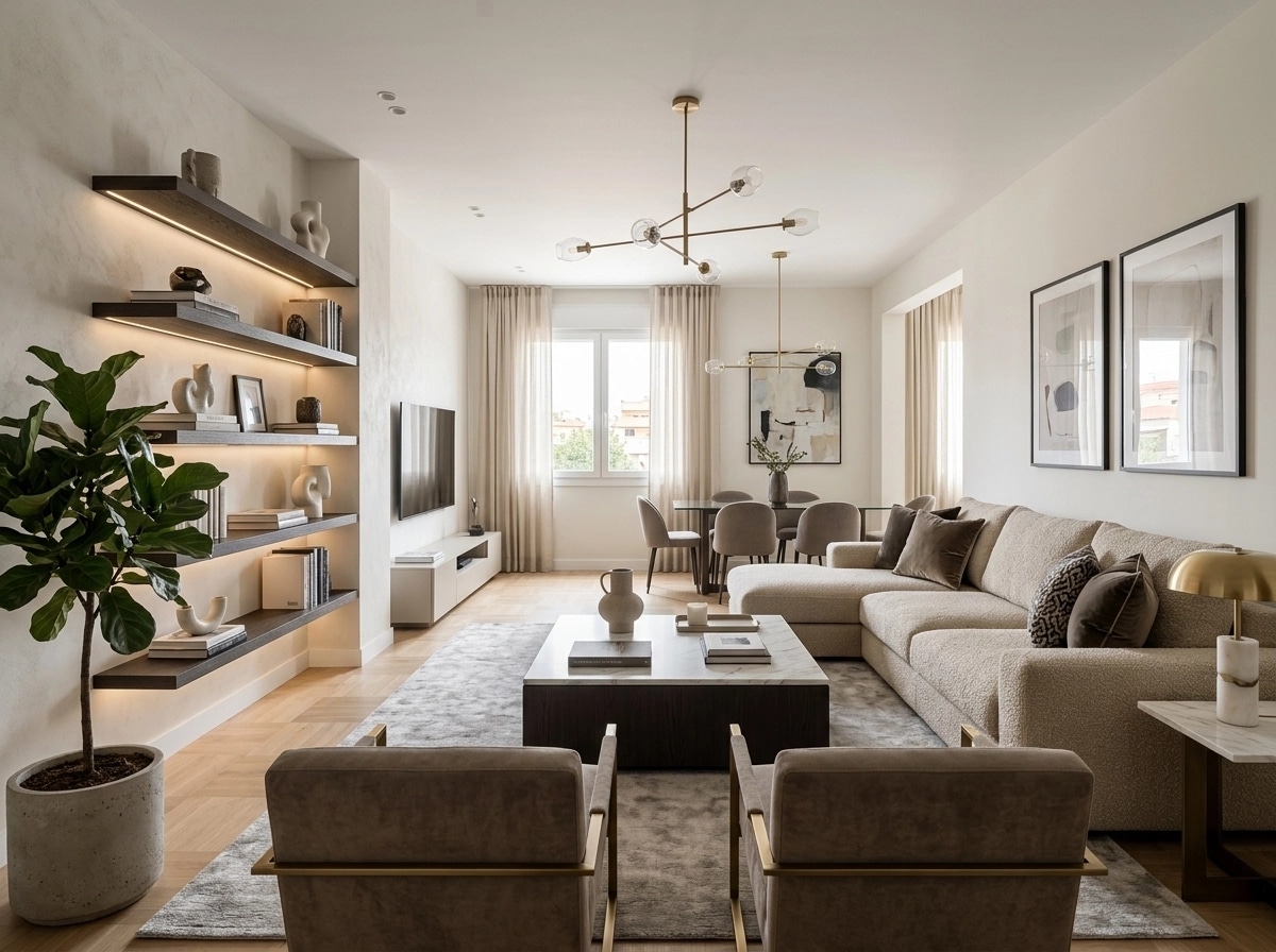 Interior design in Contemporary style — Living Room by GenRoom AI